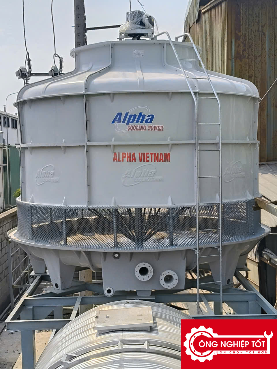 Hình ảnh thực tế tháp giải nhiệt Alpha 300RT (dạng tròn)